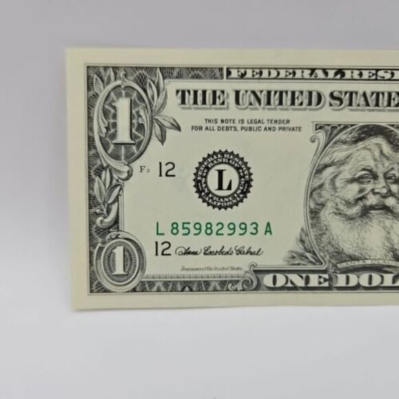 Publix Supermarket Christmas 2006 Santa One Dollar Note Uncirculated NOEL - Picture 5 of 16